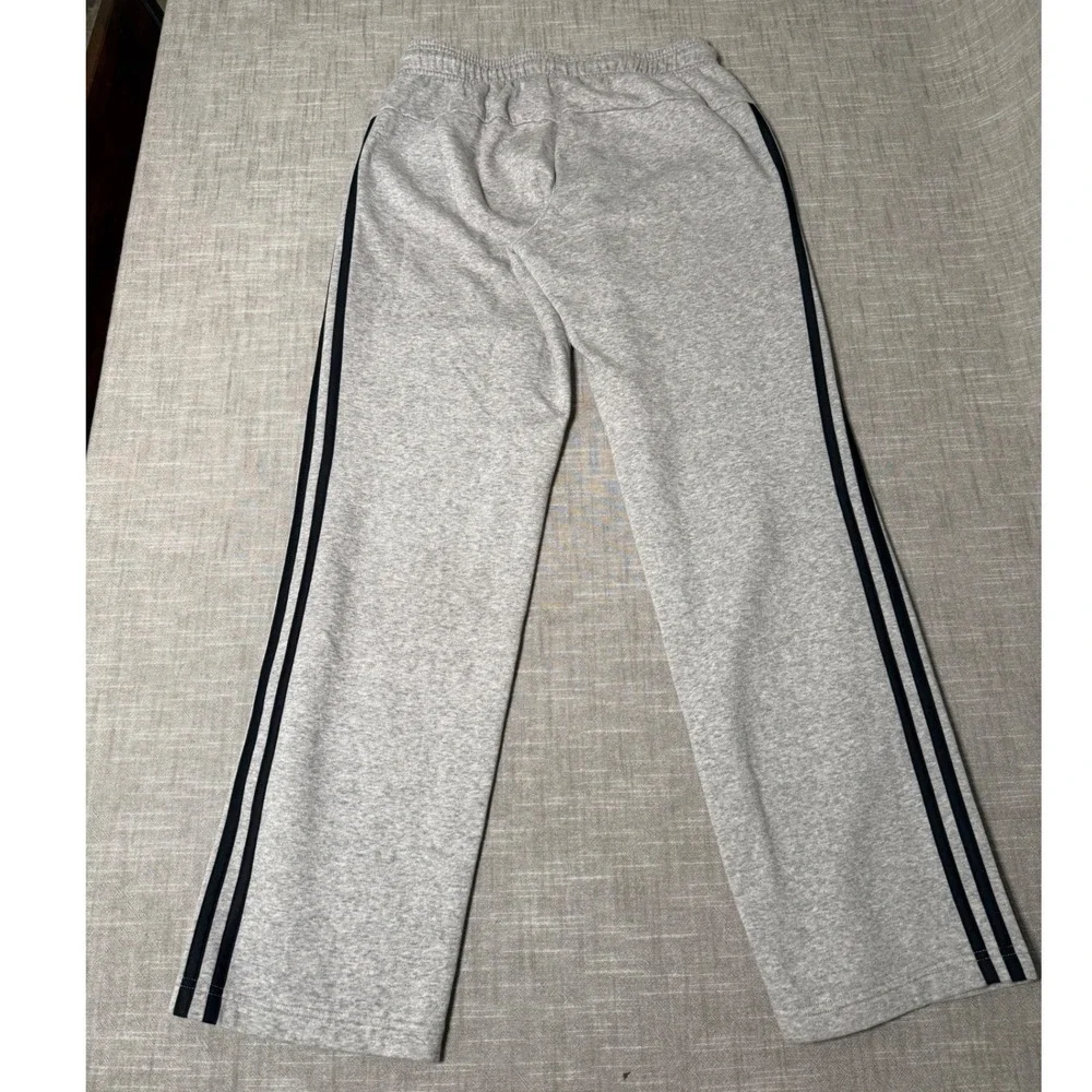 Adidas Womens Essentials 3-Stripes Fleece Tracksuit Grey Black Small Set - Picture 9 of 9